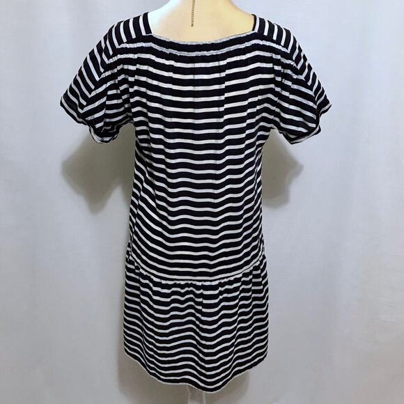 J. Crew Striped Semi Sheer Mini Dress/Tunic Women L - Picture 6 of 8
